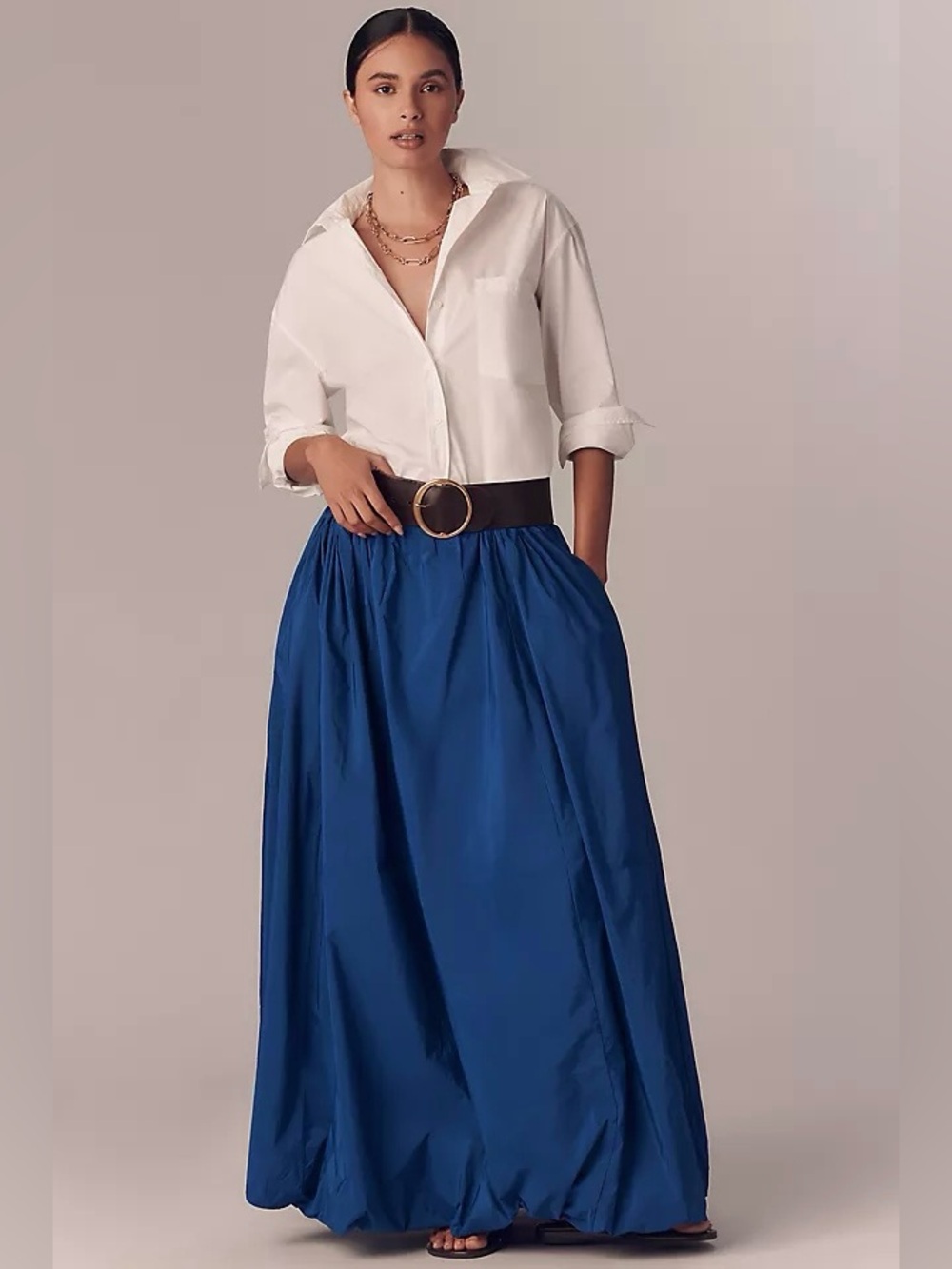 NEW. Anthropologie Bubble Hem Maxi Skirt